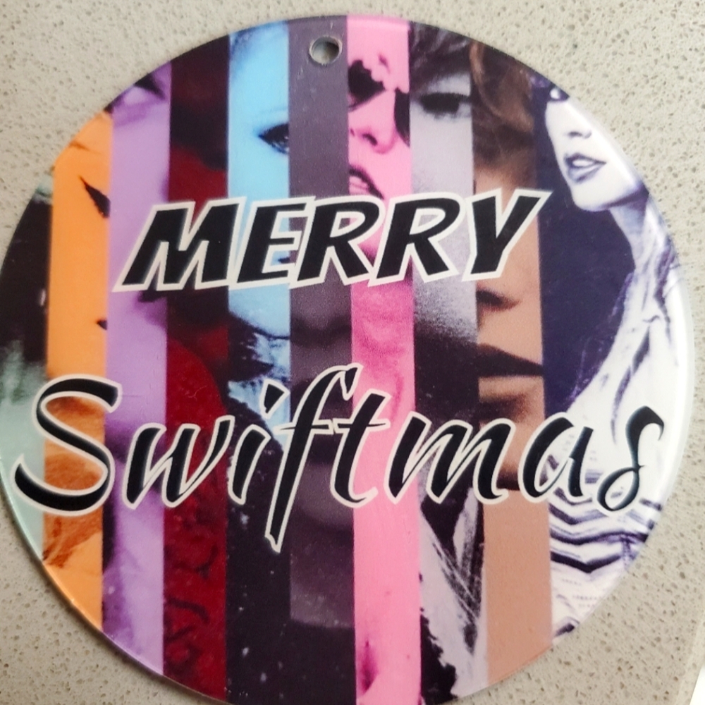 2 Taylor Swift Acrylic Christmas Ornaments